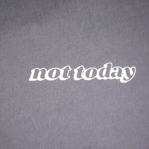 💎NWT Offline by Aerie 'not today' dark grey crop top small